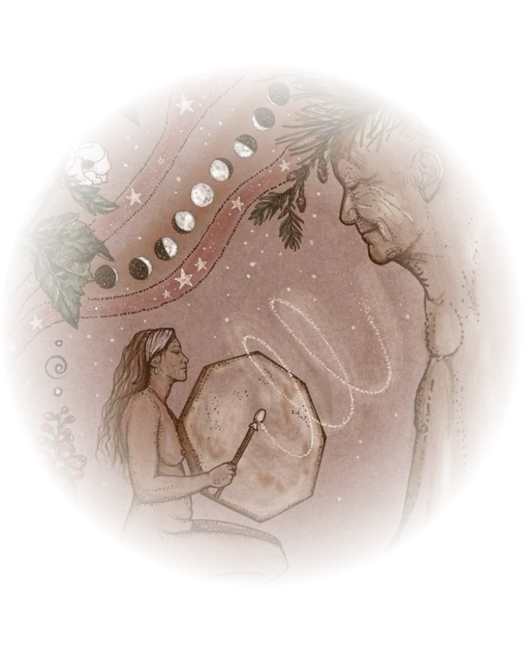 Il·lustració d’Astroxamànica i Temazcal